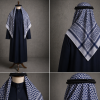 shemagh saoudien bleu et blanc