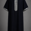 qamis bleu nuit marocain